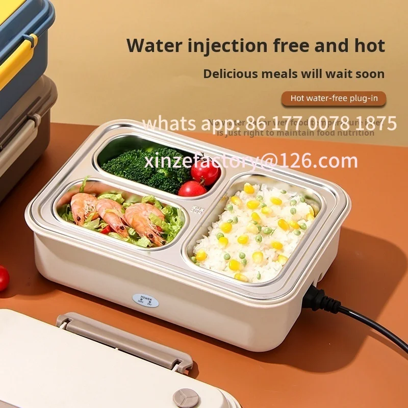 Customizable Electric Lunch Box Portable Stainless Steel Electric Lunch Box with Inner Compartment Divided and Ulated
