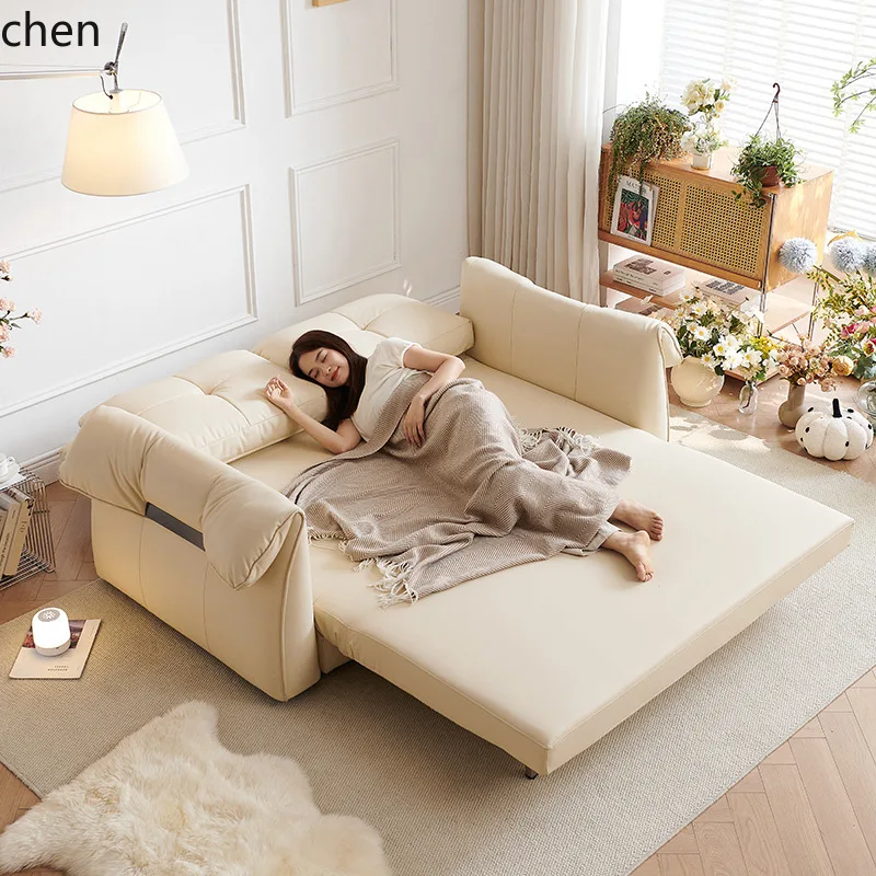 YFY  Sofa Bed Foldable Integrated Dual-use Small Apartment Modern Minimalist Living Room Double Sofa