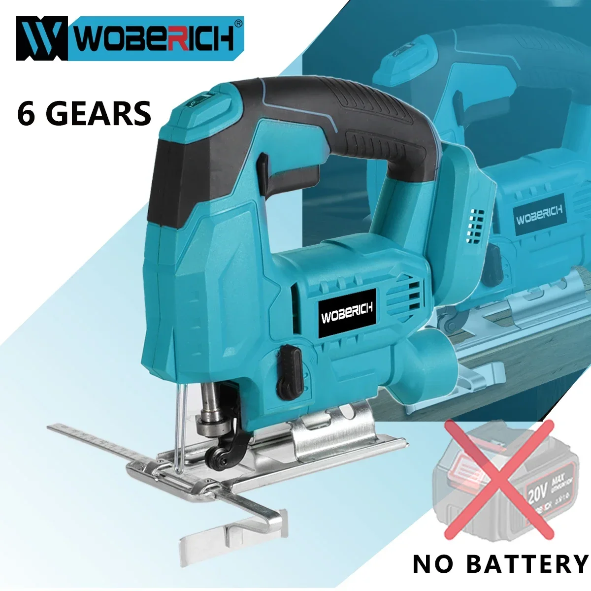 

Electric Cordless Electric Jig Saw Cordless Jigsaw 6 Gears Multi-Function Adjustable Woodworking Tool For Makita 18V Battery