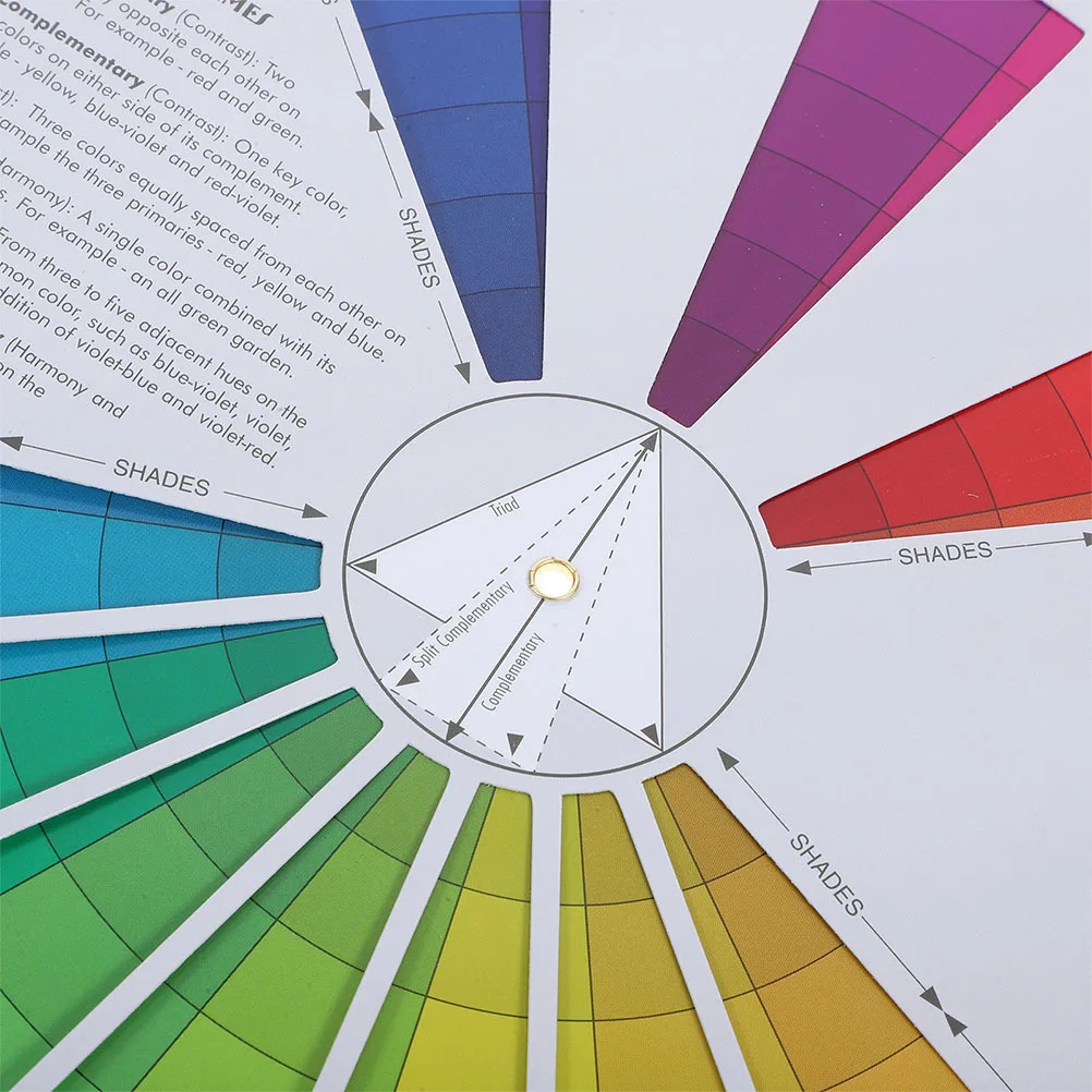 

4Pcs Small Color Wheel Gradient Color Card Accurate Compact Lightweight Painting Drawing Learning Tool Class Teaching Tool