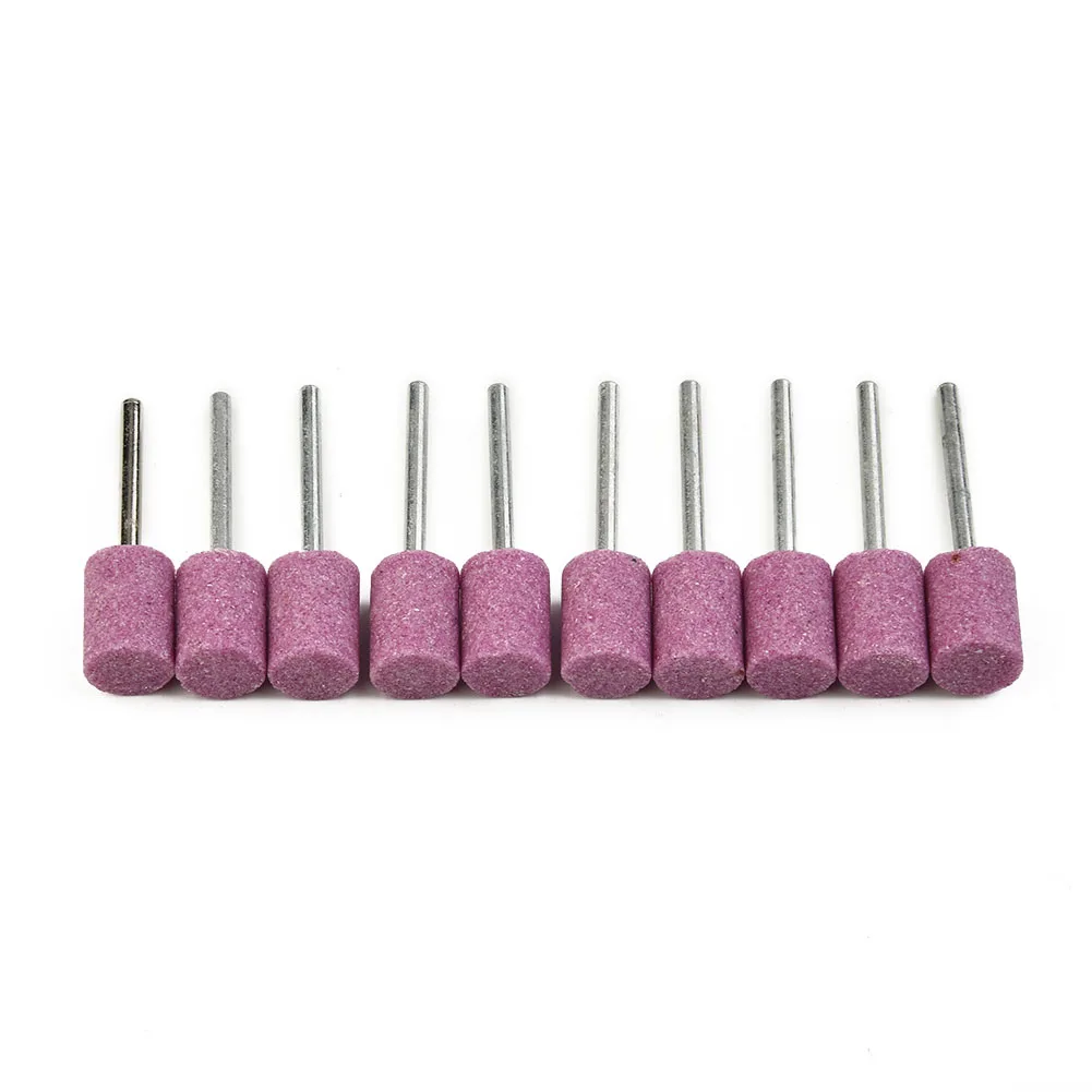 연마 연마제 장착 돌 고경도 금속 회전 도구 10pcs 12mm 크롬 커런덤 그라인딩 헤드 2020 신규