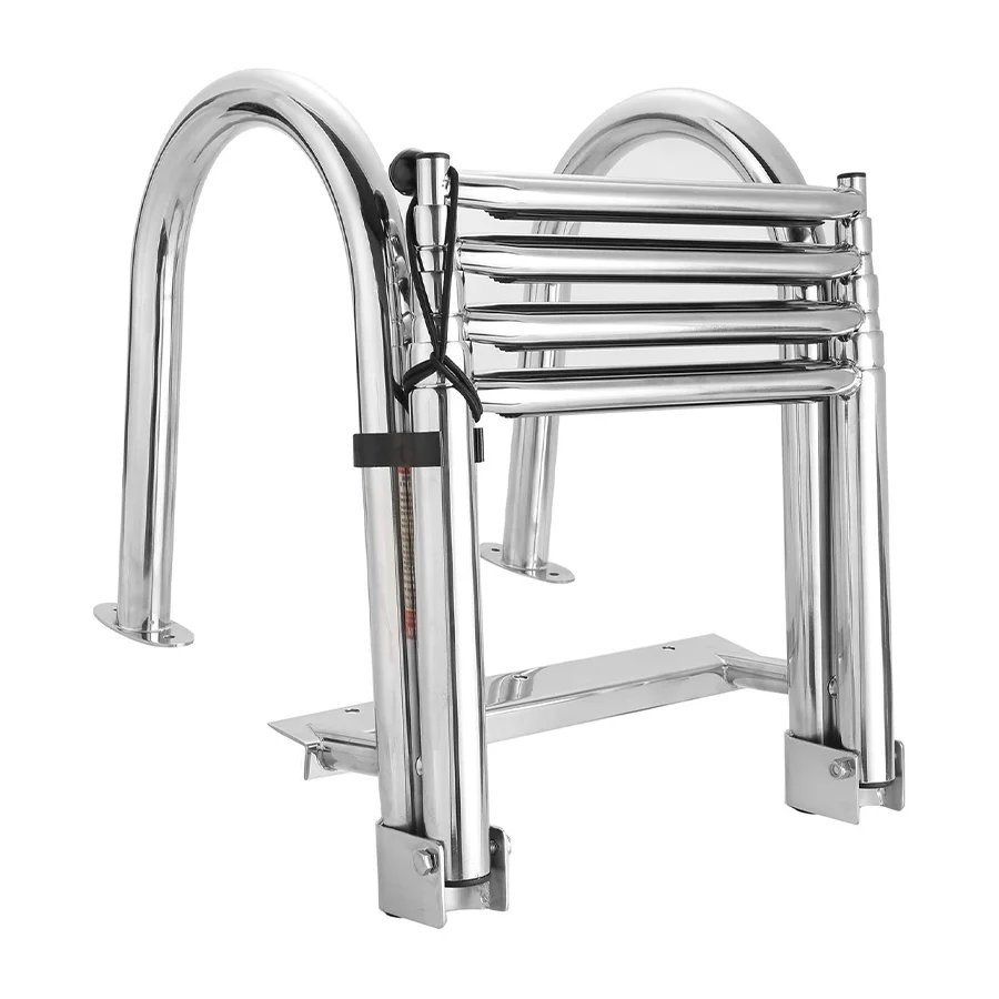 

Telescopic Ladder Stainless Steel Step Ladder Folding Boat Ladder2025