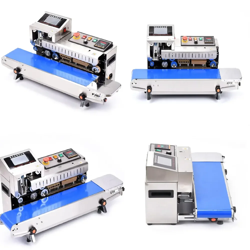 2026 Automatic Continuous Bag Sealing Machine for FR-1600 Spray Code Sealing Integrated System PE Film Ink Jet Printing