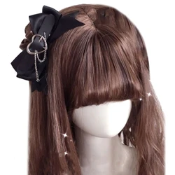 1pc gótico bowknot hairpin punk grampo de cabelo halloween harajuku hairpin para menina