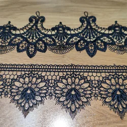 Embroidered Lace Fabric Porcelain Lace For High-end clothing accessories Polyester/Milksilk