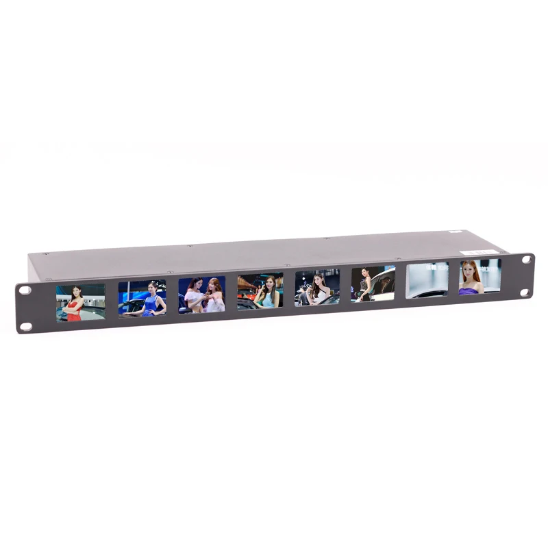 Monitor de Transmisión LILLIPUT RM-0208S 1RU de 2 Pulgadas Full HD 3G/HD/SDI de Metal para Camiones y Equipos de Transmisión de TV