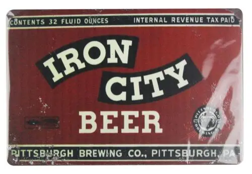 Iron City Beer bar pub tin metal sign bar club shop and home decor