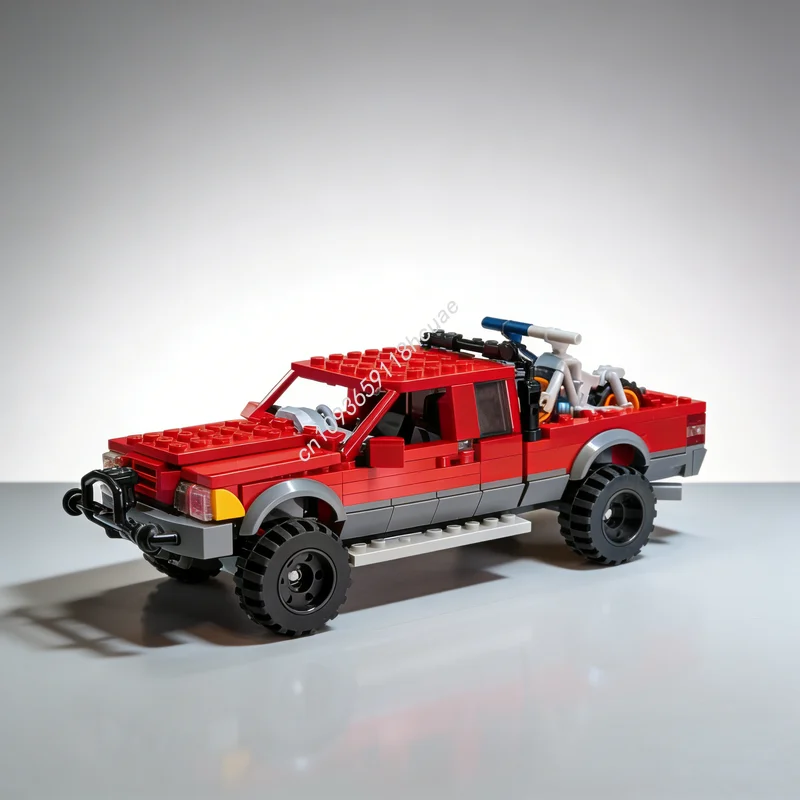 

397 деталей MOC City Champions Ford Ranger XLT, модель для сборки, конструктор, рождественский подарок, архитектурные игрушки, развивающая игрушка для детей