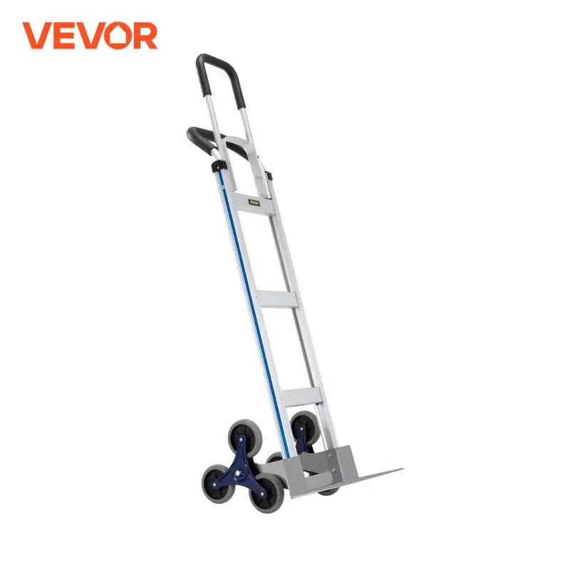 Vevor-アルミニウム製階段昇降カート、ハンドトラック、滑り止めゴムホイール付き台車、倉庫およびショッピング用階段昇降機、550ポンド