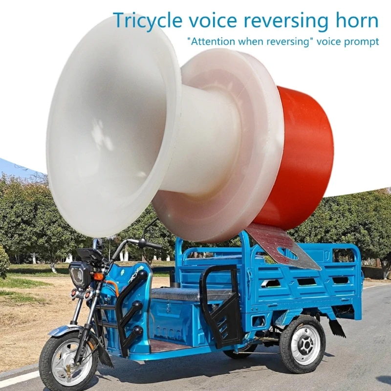 Electric Tricycle Motorcycle Reversing Voice Alert Warning Horn with Adjustable Volumes for New & Senior Riders Enhanced Safety