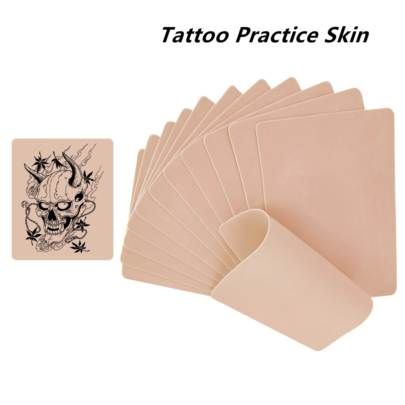POSEIDON Silicone Tattoo Practice Skin Professional Double Fake Tattoo Skin For Permanent Makeup Tattoo Beginner Tattoo Supplies