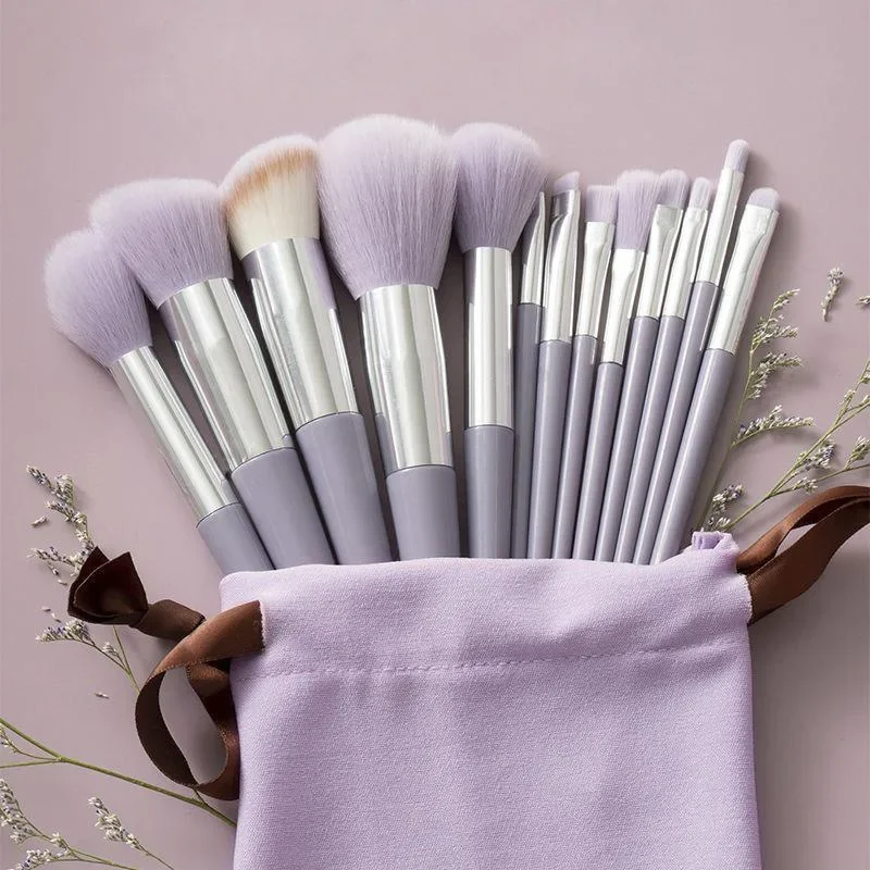 Ensemble de pinceaux de maquillage avec étui, fard à barrage, correcteur doux, fond de teint pour cils, fard à barrage, poudre Blush, outils de beauté