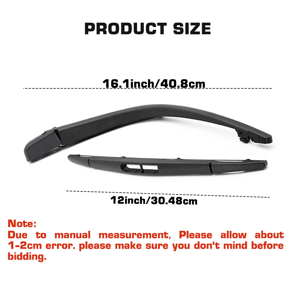 For Renault Twingo MK1 1993-2007 Wiper Rear Wiper Blade & Arm Set Kit Windshield Windscreen Window Brush