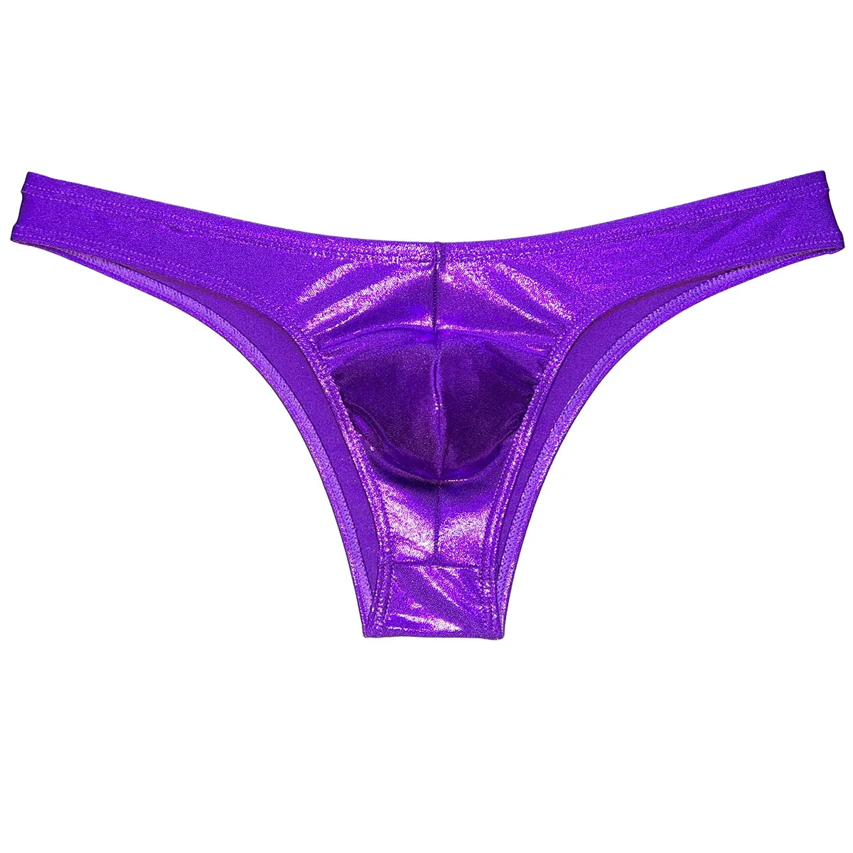 Mens Cheeky Swim Bikini Briefs Low-rise Tongs Half Hip Brazilian Underwear Glossy Breathable Quick-dry Panties Lingerie