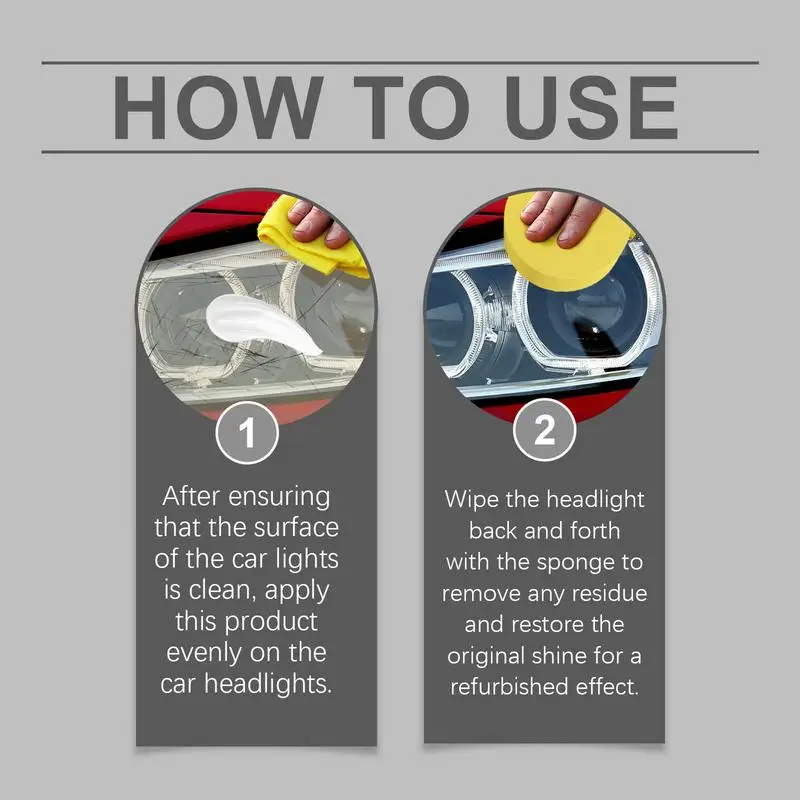 Automobile Headlamp Repair Milk Car Scratch Repair Cream With Sponge Auto Headlight Restoration Paste 100g For Repairing