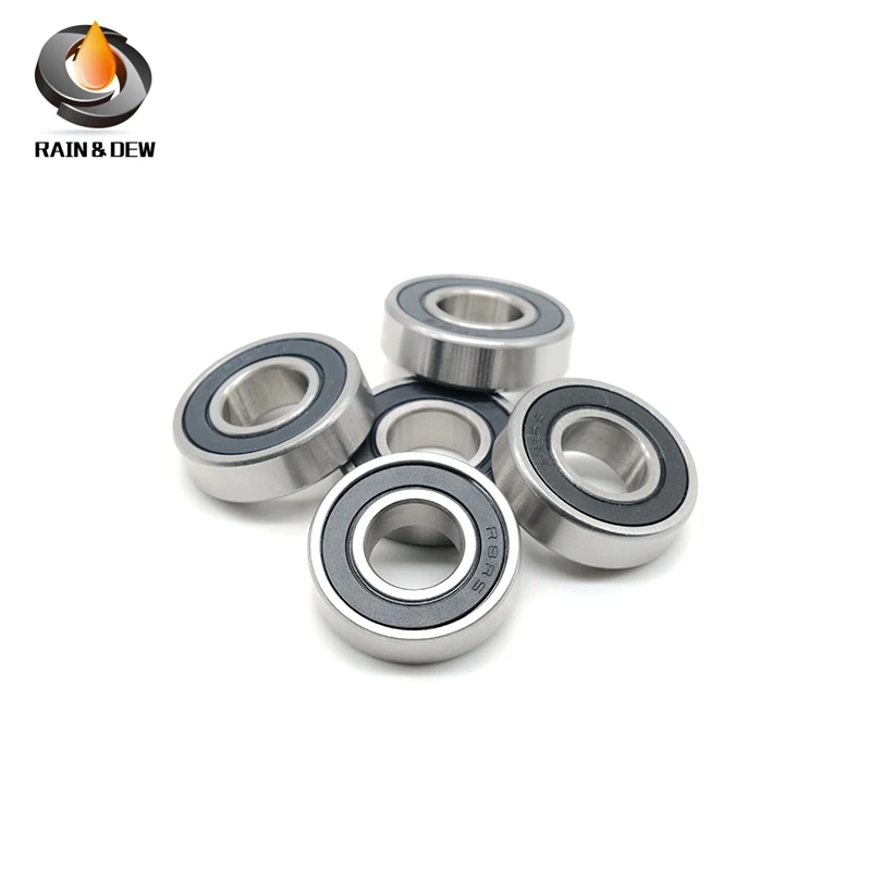 6PCS R8RS Bearing Inch Size 12.7x28.575x7.938 Chrome Steel Material R8 2RS for Wheelchair Grinder Wheel or Stroller Motor