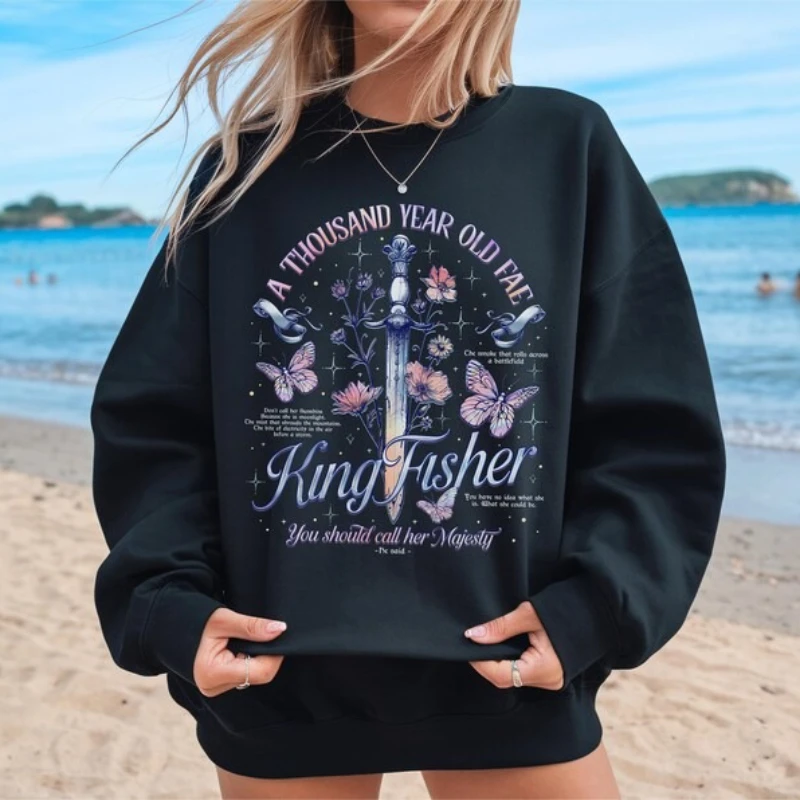 

Толстовка Quicksilver Book Kingfisher, одежда для книг, Callie Hart, фэнтезийный романтический подарок для любителей книг, подарок для чтения, подарок для книгтока, топ