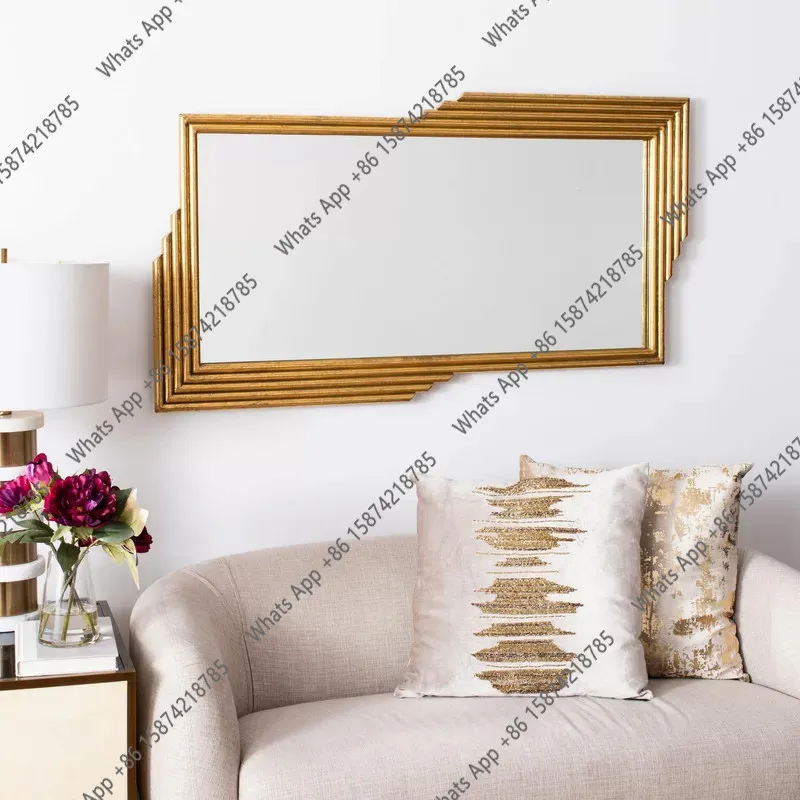 Wall-mounted bathroom mirror painting wall makeup decoration full-length mirror wall dressing smart