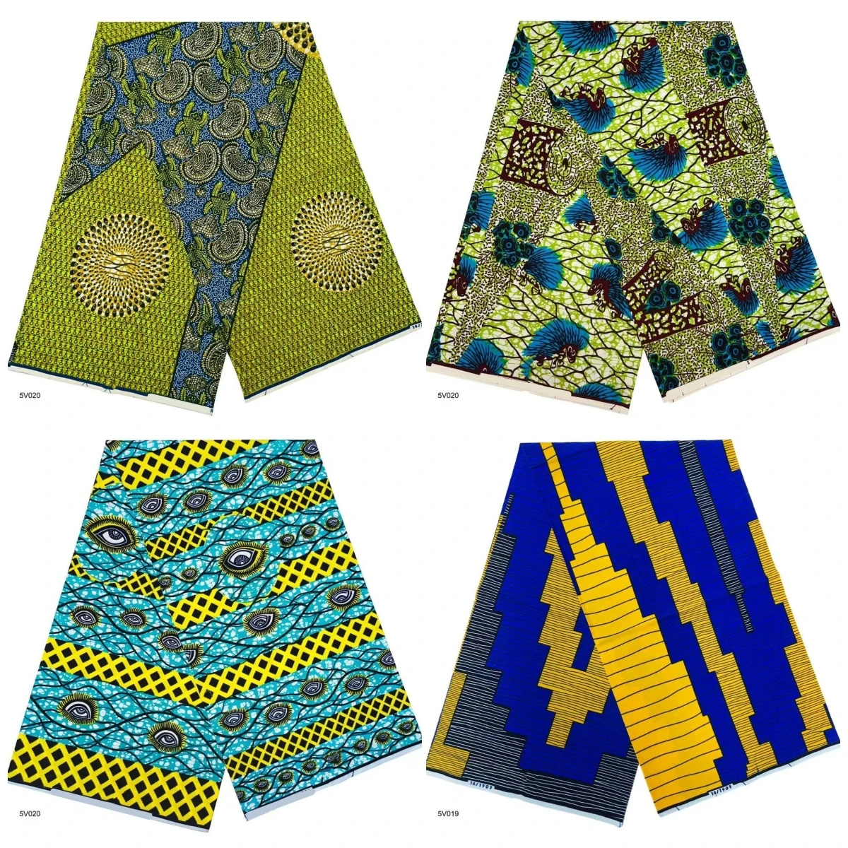 

Most Popula African Ankara Wax Print Fabric High Quality 100% Cotton Soft Pagne Guaranteed Cotton Wax For Dress TN5-1108-3
