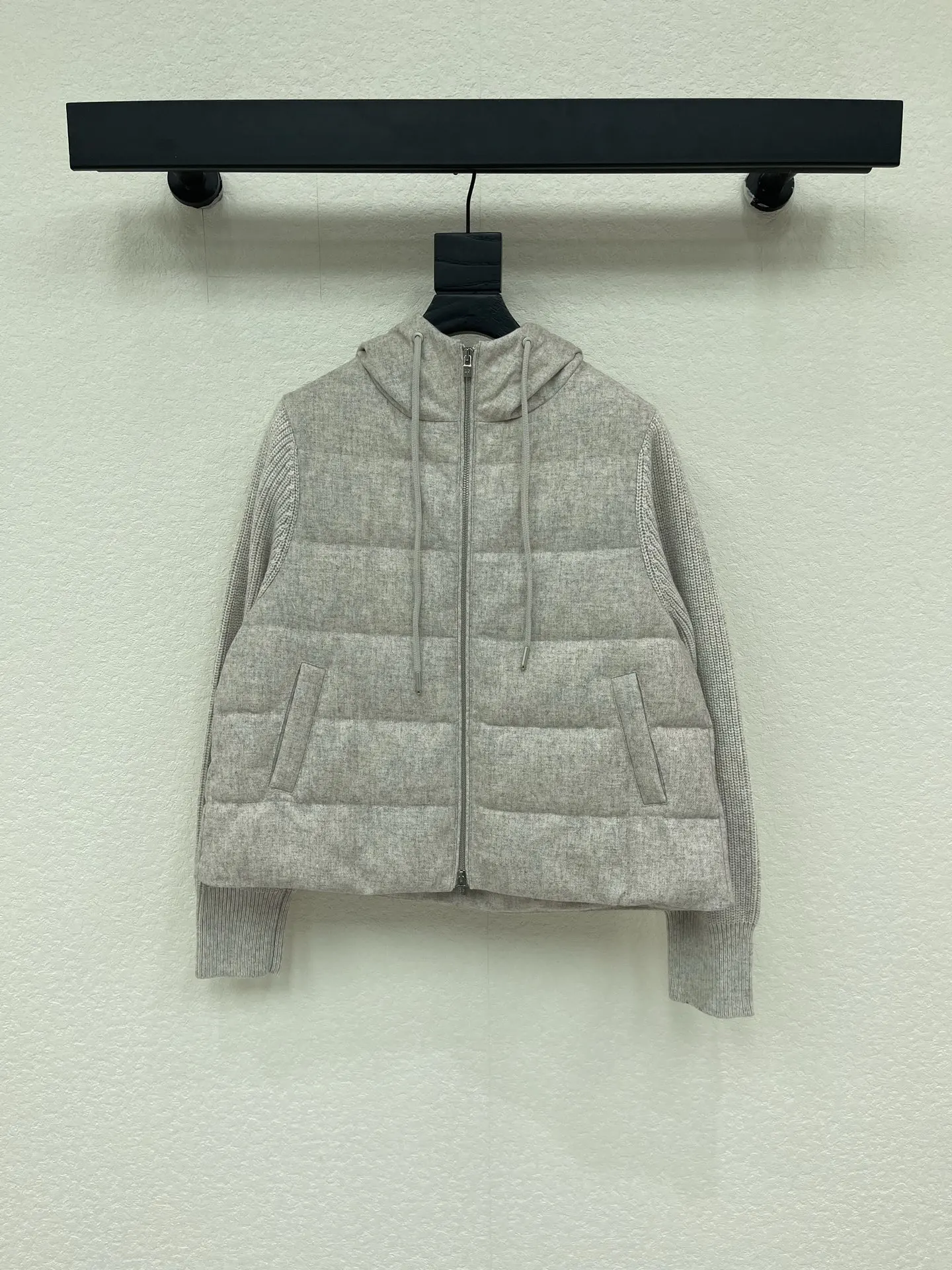26 Autumn/Winter New Style Knitted Patchwork + Down Jacket Coat ~ 90 Goose Down + Wool