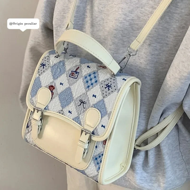 

Women's Handbags Bow Bear Backpacks Girl Y2K PU Korea Back To School Student Cartoon High Capacity Commute Durable Backpacks New