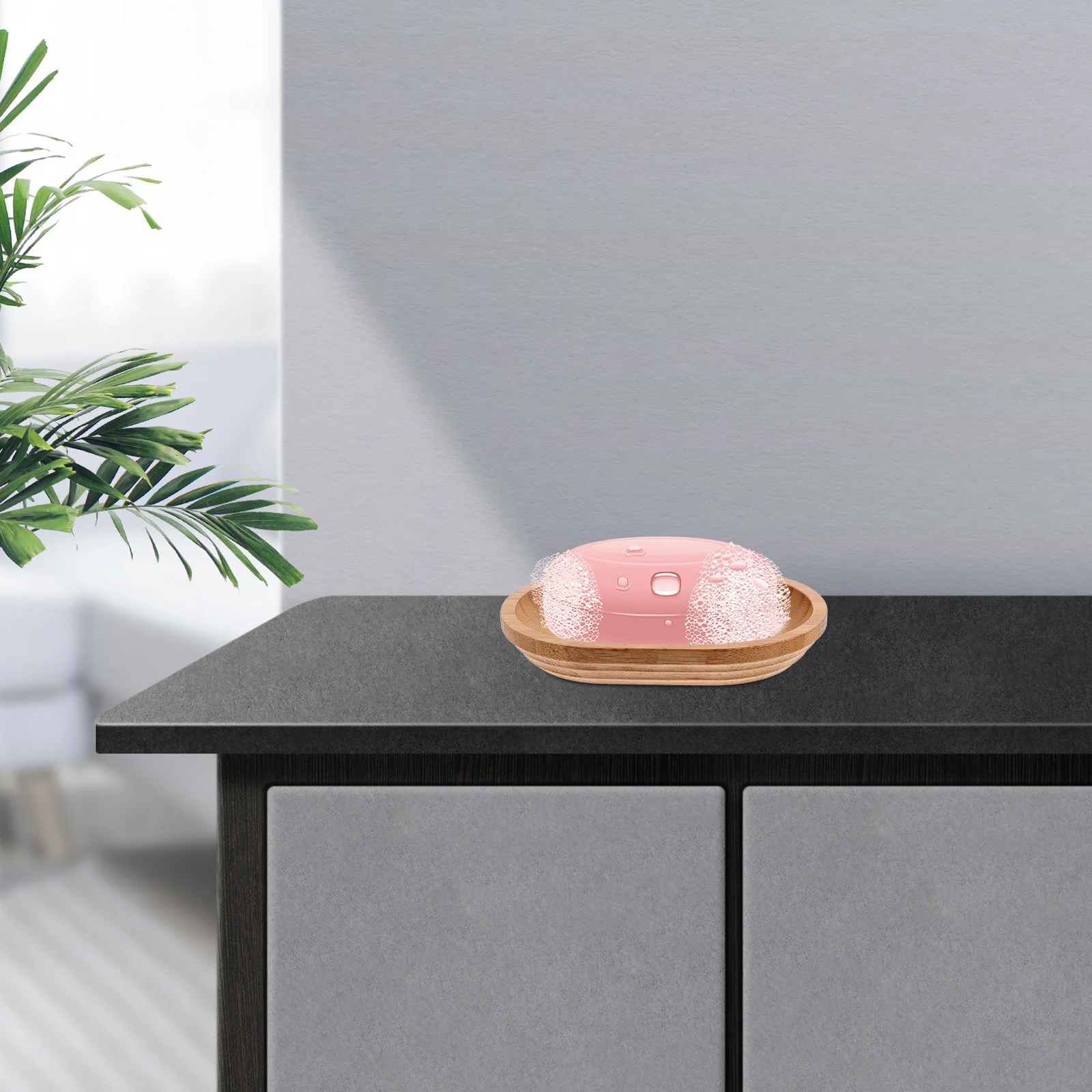 

Bamboo Soap Dish Rustic Tray Draining Vanity Sink Bathroom Bar Savers Aesthetic Minimalist Design Bathroom Soap Holder