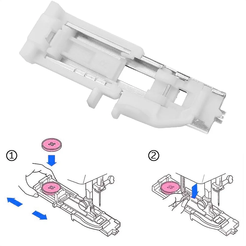 Buttonhole Presser Foot (R) Auto for Low Shank Snap-On Singer Brother Janome Juki Babylock White Sewing Machine Accessories