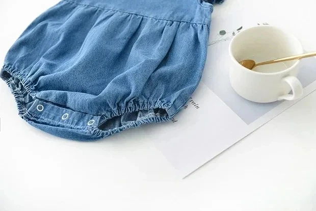 Summer fashion Thin denim Newborn Clothing Comfortable Soft Girl   Baby Jumpsuit