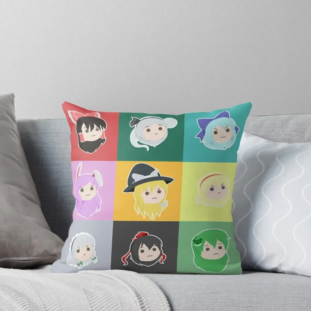 Touhou Headcuties [Stamp] Throw Pillow pillowcases for sofa cushions Sofa Covers For Living Room Pillow