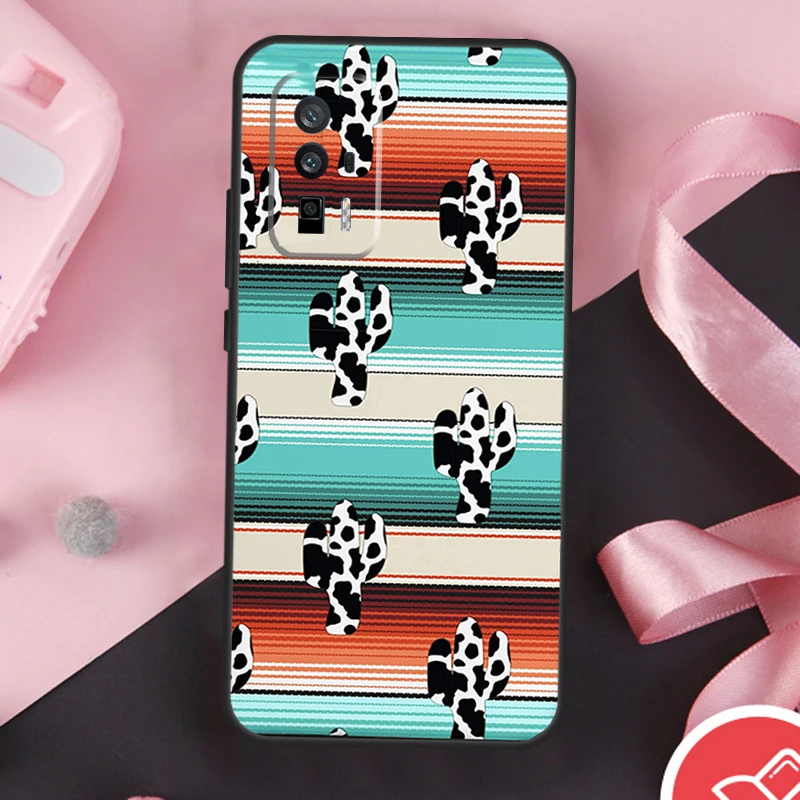  Boho Botanical Leaf Cow Cactus Case For Xiaomi 13 14 Ultra 11T 12T 13T Pro 12 Lite POCO X6 Pro F5 M6 X5 X3 F3 M5s F6 Cover