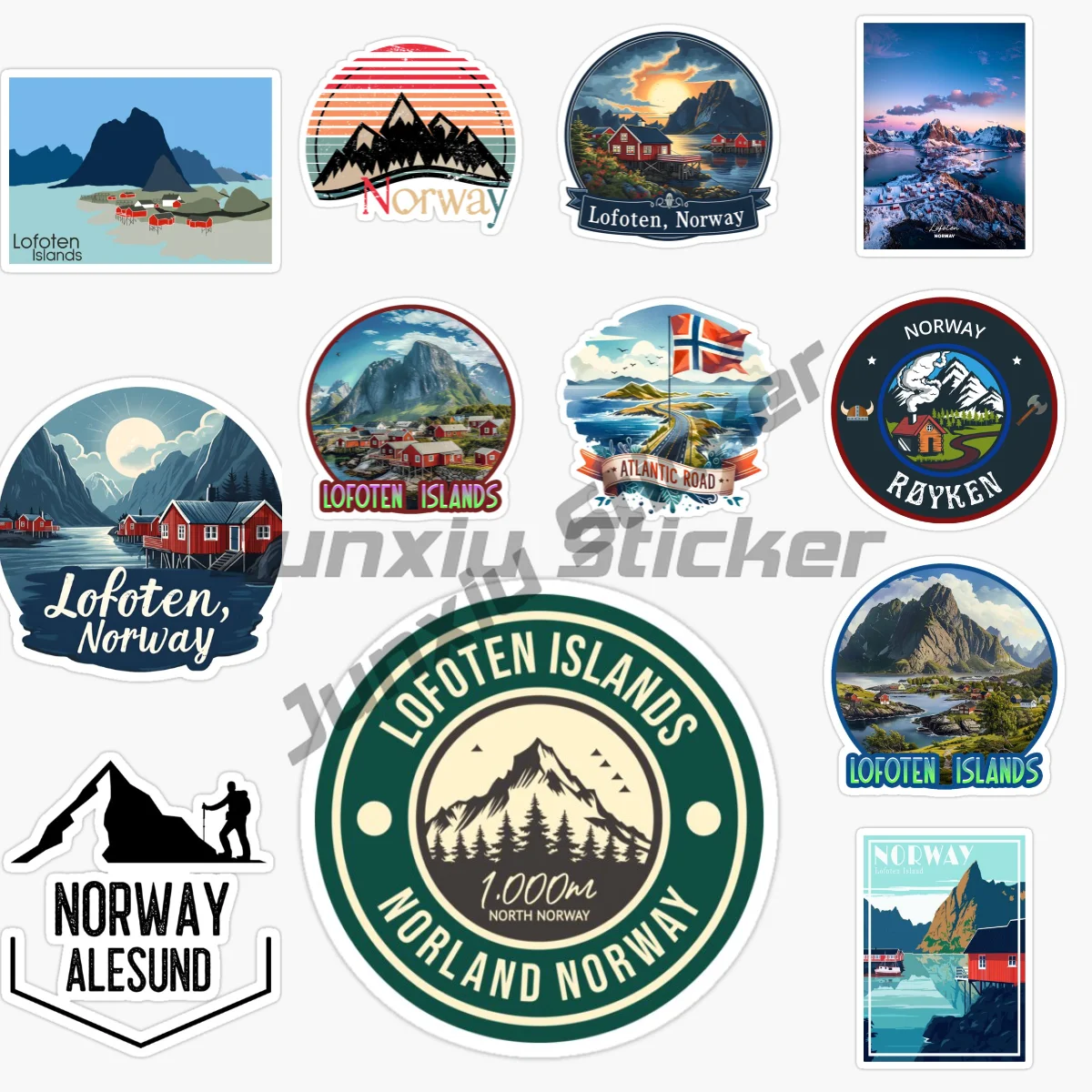 

NORWAY TROLLSTIGEN LOFOTRN LOFOTEN NORWAY LOFOTEN ISLANDS ATLANTIC ROAD NORWAY ALESUND Car Stickers Vinyl Self-adhesive