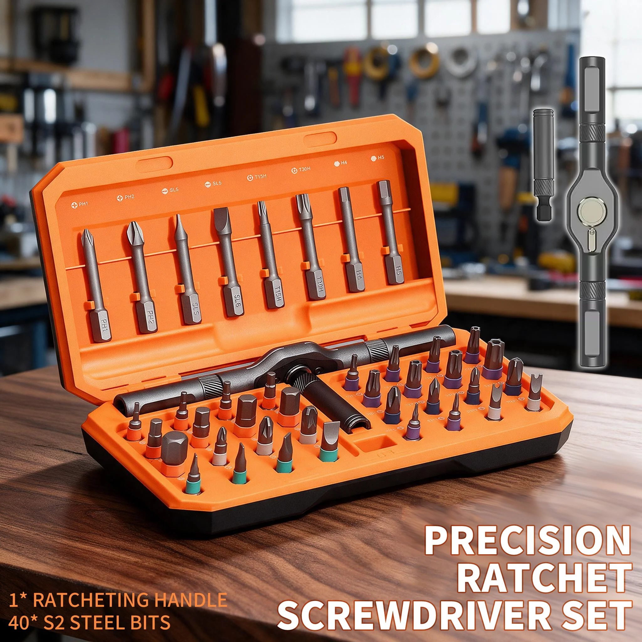 Ratchet Screwdriver Set With Detachable Handle And Storage Case Portable Hand Tool Kit Interchangeable Bits For DIY Repair