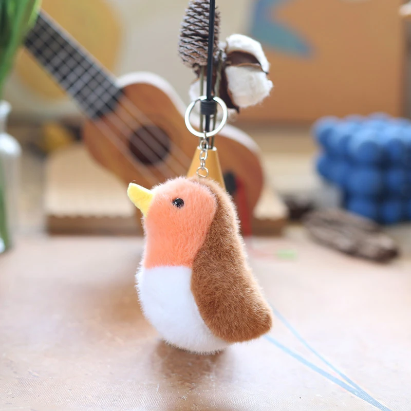 1PC Cute Simulation Parrot Toucan Plush Doll Toy Key Chain Pendant Backpack Hangings Ornaments Gifts