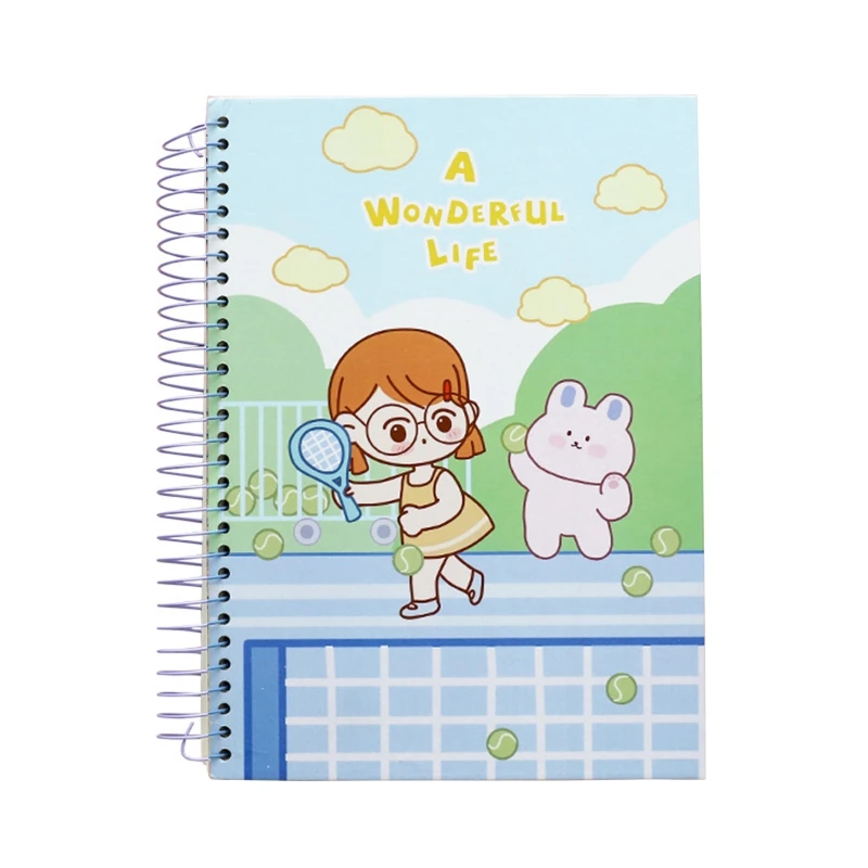 B5 Planner Cartoon Journal Thicken Notepad Dual-side Ruled 300 Pages Ribbon Gift Notebook for Kid Adult Writing