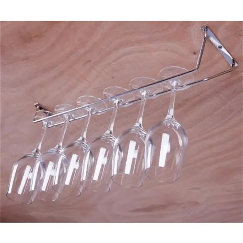 New Red Wine Glass Goblets Hanger Rack Upside Down Stemware Home Bar Pub Holder Stainless Steel Shelf Organizer