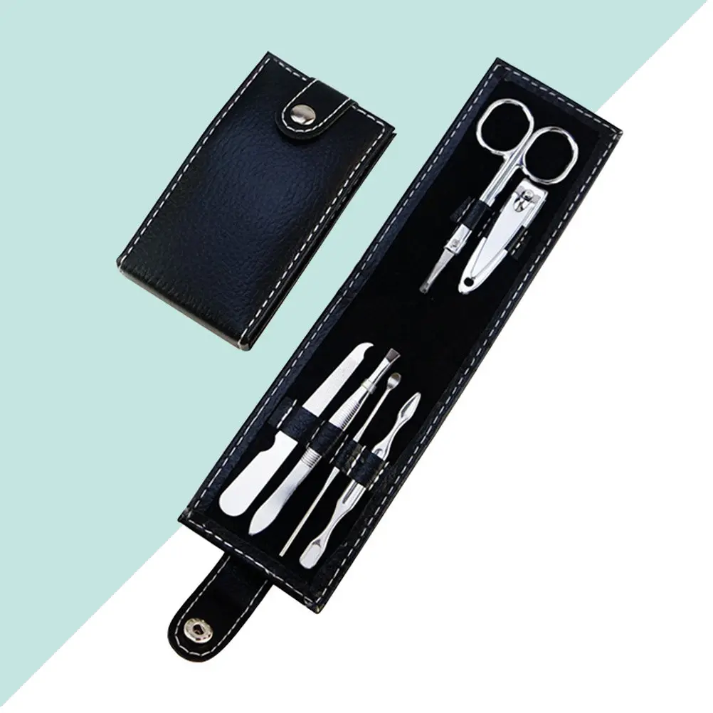 

6Pcs Exquisite Stainless Steel Nail Clipper Set Manicure Grooming Kit for Fingernail Toenail Trimming Filing Polishing Gift