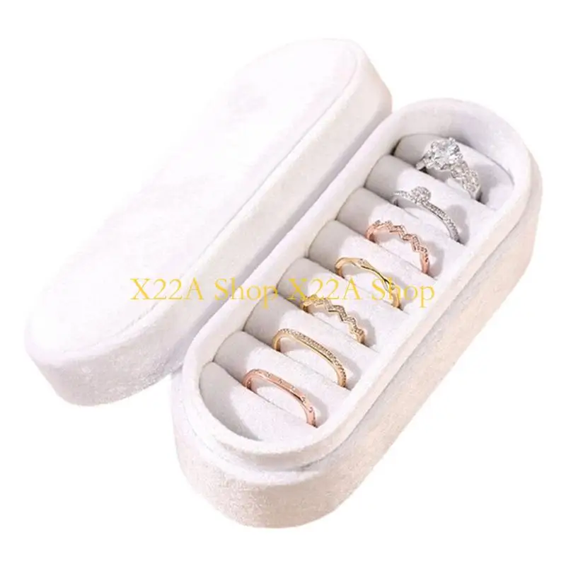 Unique Color Optional Velvety Hard Jewelry Storage Box With Secure Dividers For Organized Necklace Bracelet Keeping