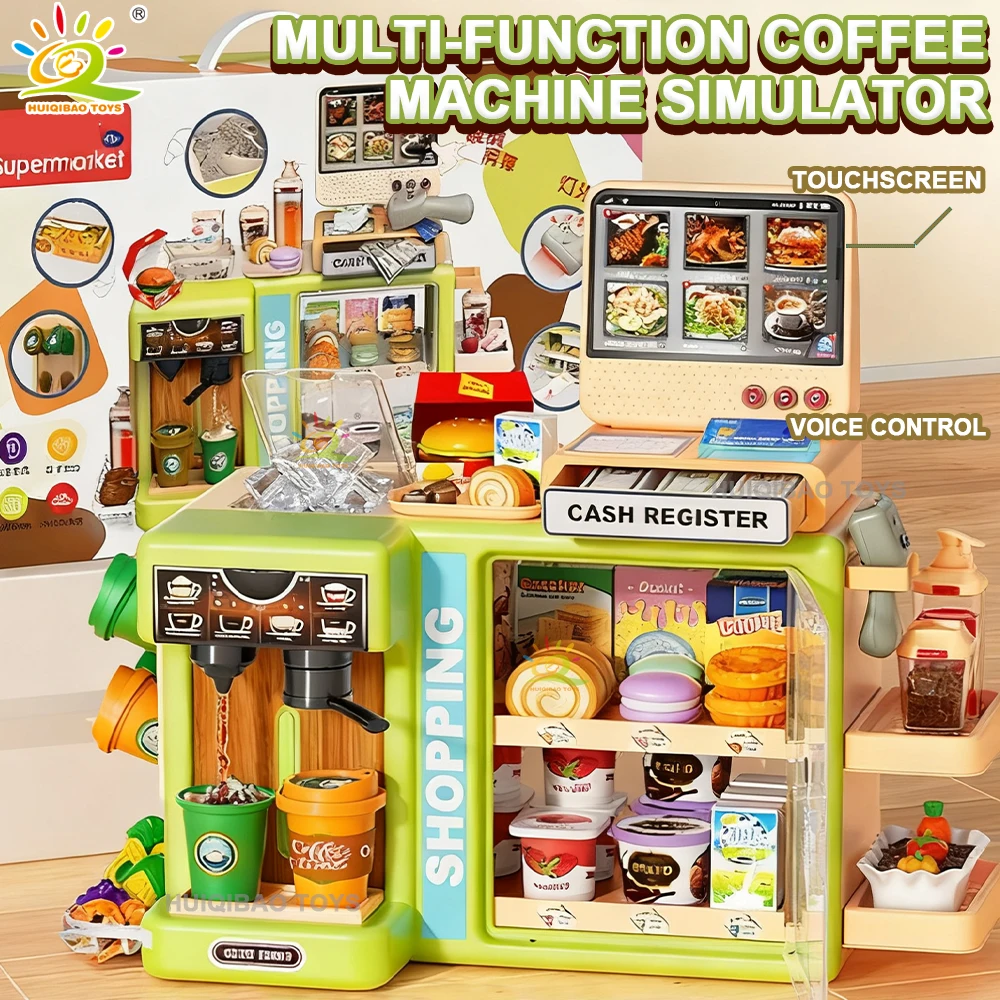 Multi-Function Coffee Machine Simulator Vending Machine Toy Management Game Role-Playing Children's Educational Toy Gift