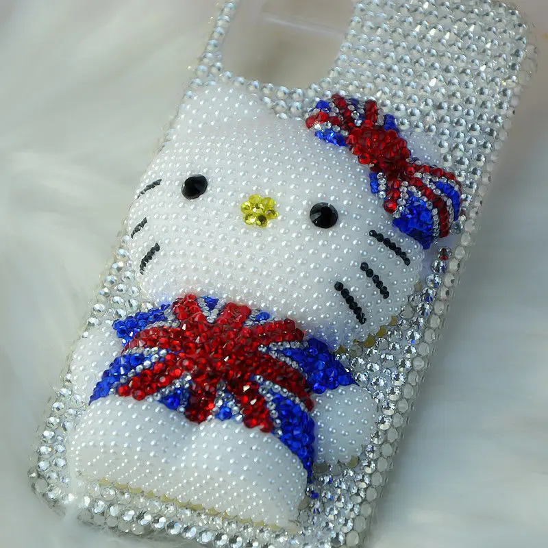 

Sanrio XR Phone Case with Diamond, iPhone 11, 12 Mini, 13 Pro, 14 Pro Max, 8 Plus, 7, Union Flag, Hello Kitty, Rhinestone 6