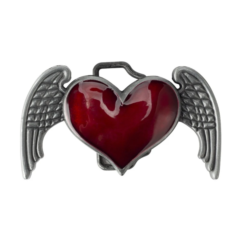 

Vintage Carved Heart Wing Belt Buckle Delicate Belt Buckle DIY Waistband Accessories Cowboy Rock