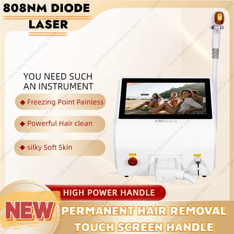 

3 Wavelength Diode Laser Alexandrite 4000W Ice Platinum Cooling Head Permanent Painless Body Hair Removal Instrument Tender Skin