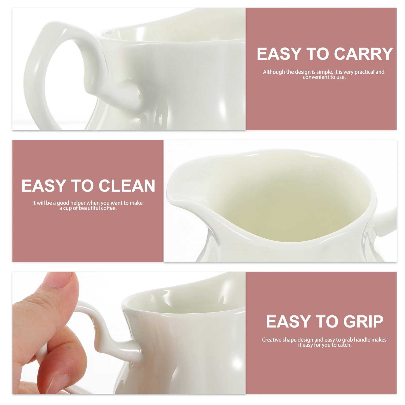 

Ceramic Milk Jug British Style Sauce Cup Exquisite Craftsmanship Comfort Grip Handle Hot Syrup Gravies Home Restaurant Hotel