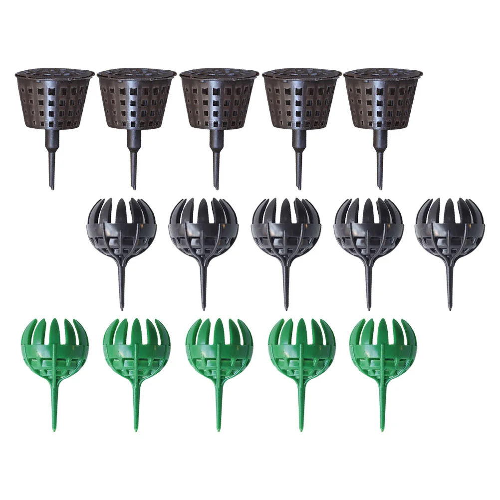 

15 Pcs Gardening Accessory Plastic Basket Gardener Tool Green Plants