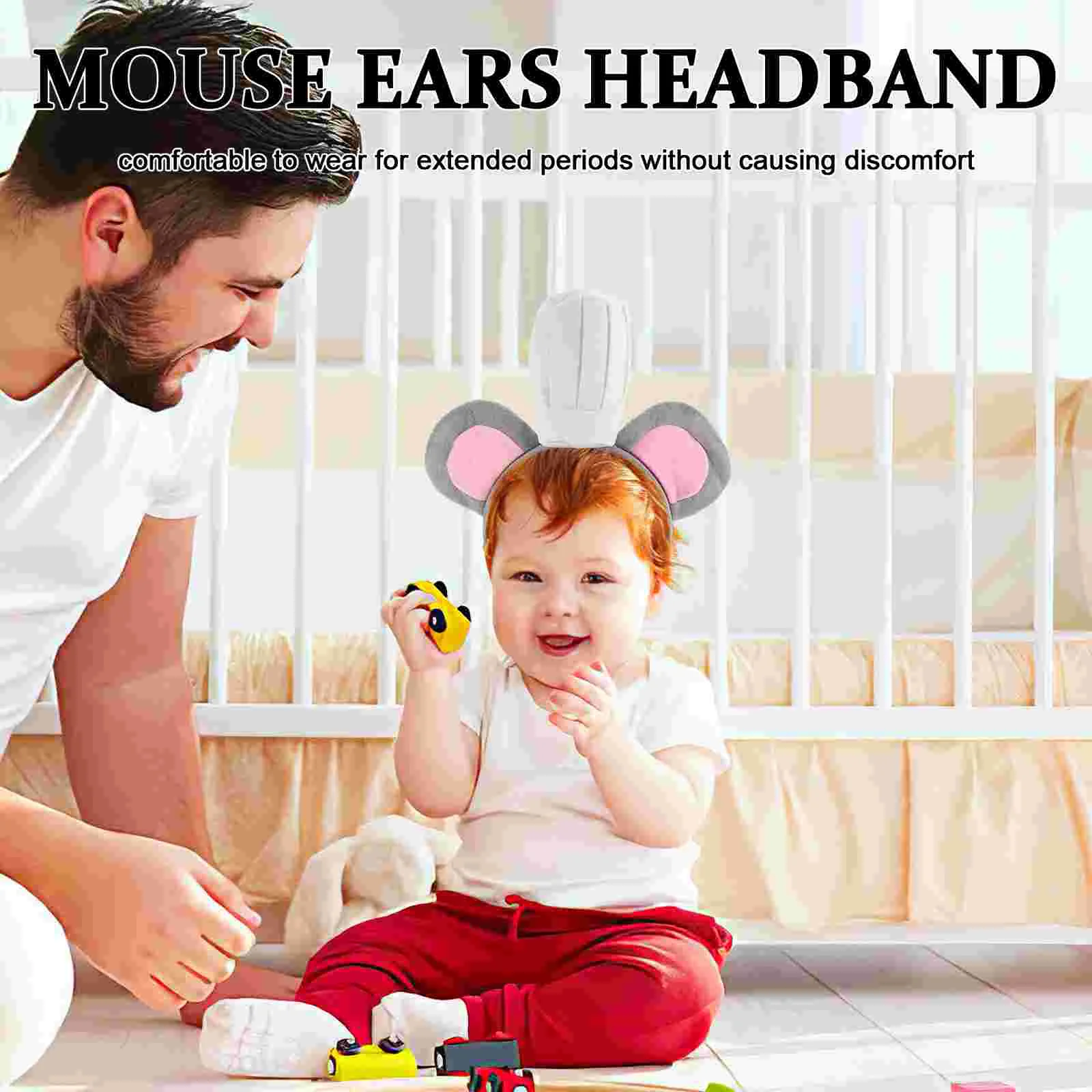 Animal Ear Costume Headband Mouse Hair Hoop Face Wash Headband For Animal Cosplay Dress Up Costume Halloween Christmas Party Dec