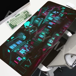 Japan Neon City Big Mousepads Desk Rug Gaming Mousepad Large Mouse Mat Desk Pads Keyboard Mats Design Mouse Pad Lock Edge