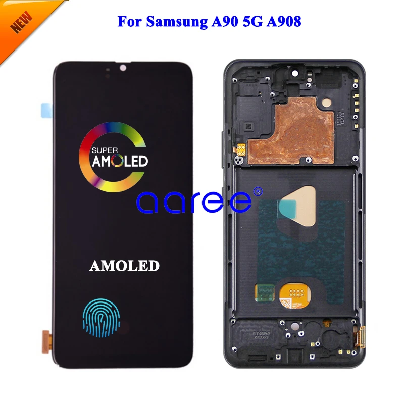 6.7' AMOMLED OLED LCD Screen For Samsung A90 5G LCD display For Samsung A90 5G A908 LCD Screen Touch Digitizer Assembly