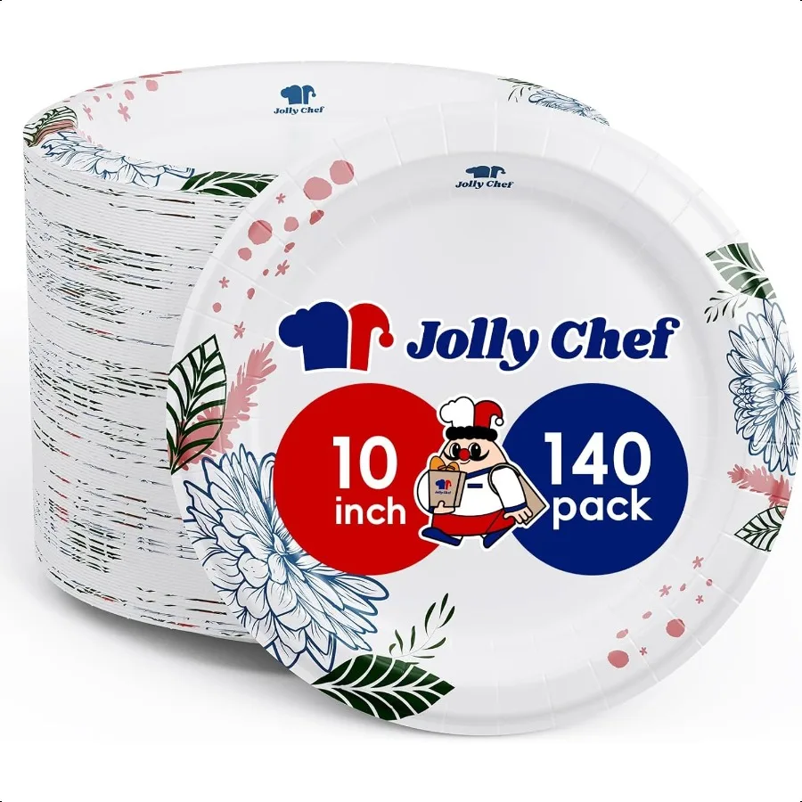 

Soak Proof Cut Proof Heavy Duty Flower Printed Paper Plates for Everyday Use