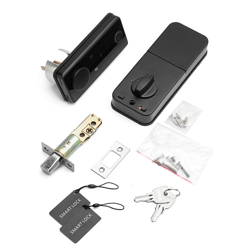 قفل باب ذكي بجهاز تحكم عن بعد ، قفل ديدبولت مع مفاتيح ، قفل بصمة الإصبع ، إلكترونيات ، رقمي داخلي ، قفل إلكتروني للمنزل ، تطبيق تويا