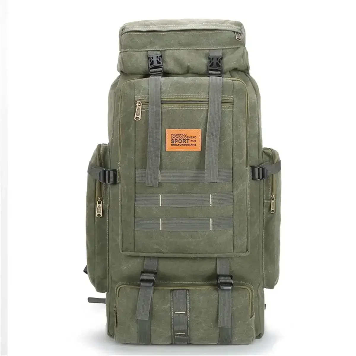 80L 3 Colors Optional Large Military Bag Canvas Backpack Tactical Bags Camping Hiking Rucksack Hiking Gear Backpack Hiking