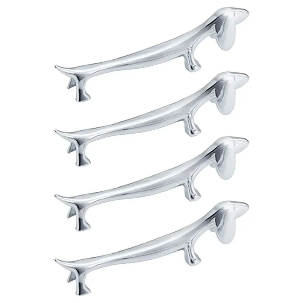 

4 Pcs Puppy Chopsticks Stand Chopstick Rests Zinc Alloy Cutlery Organizer Dog Shape Kitchen Bar Utensil Stand